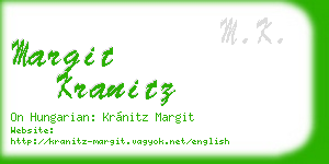 margit kranitz business card